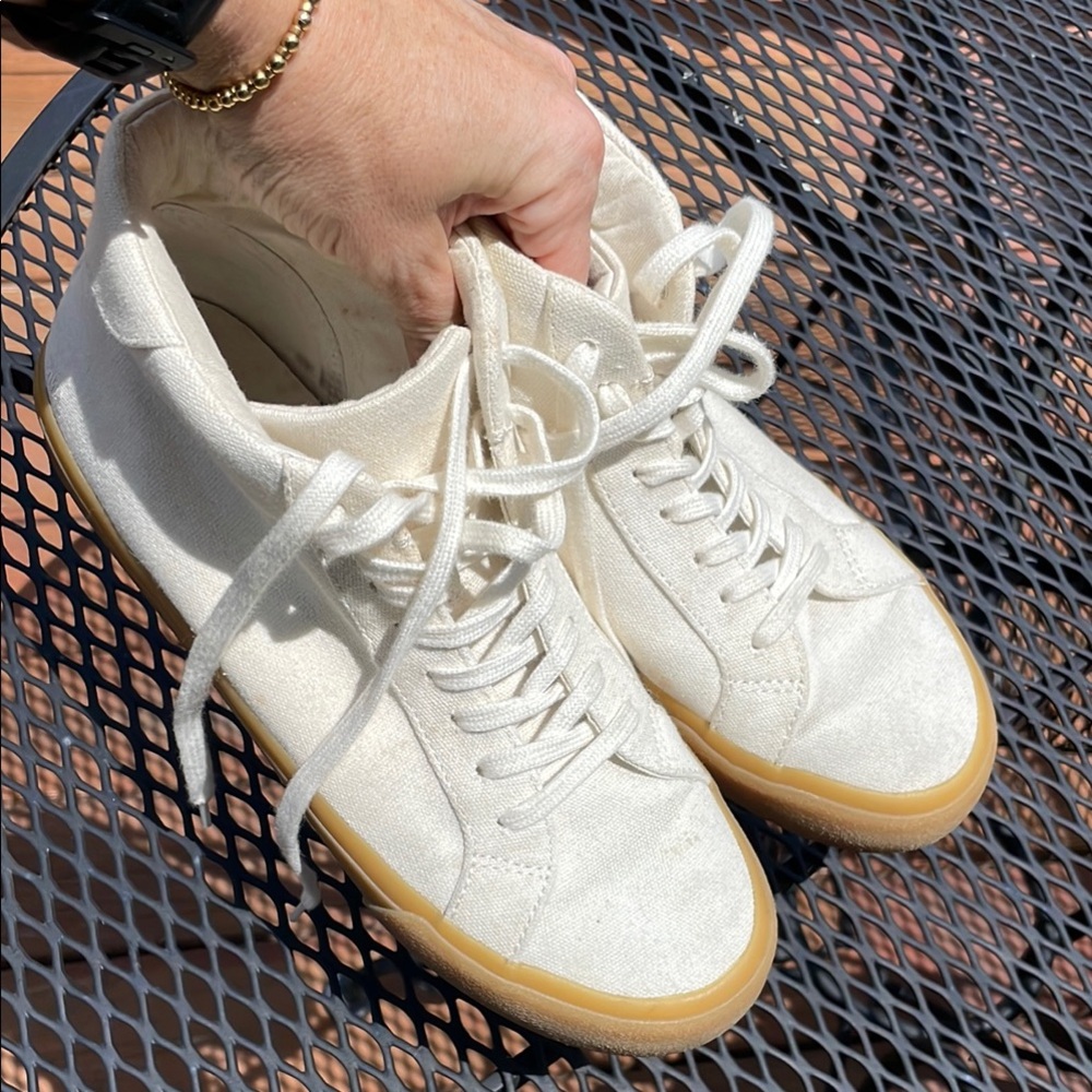 Madewell Cream and Tan Sneakers